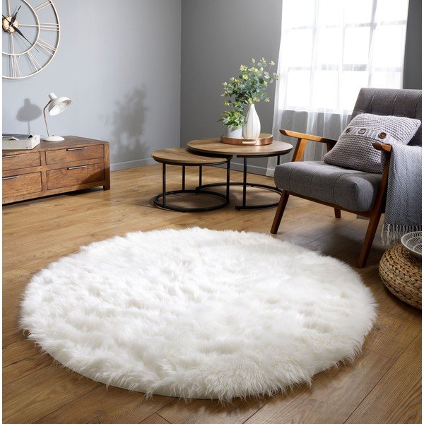 Biały okrągły dywan Flair Rugs Sheepskin, ⌀ 120 cm-image-1