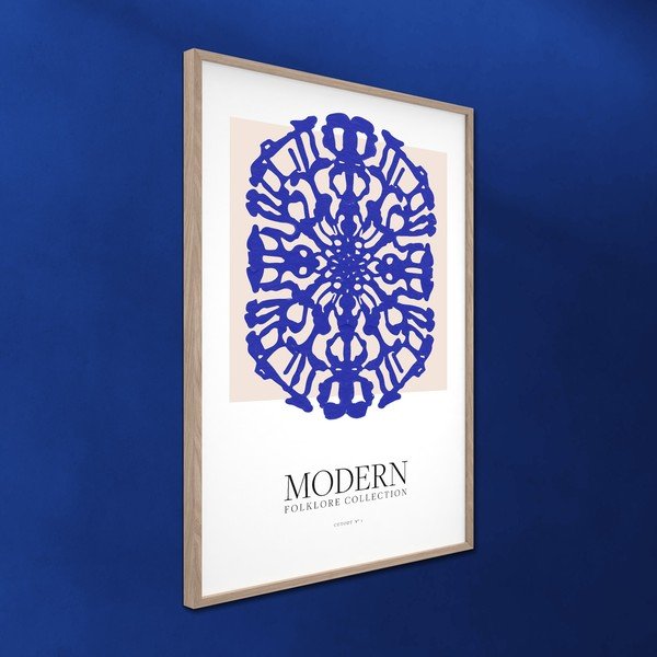 Obraz drukowany z ramą w zestawie 60x90 cm Blue Folklore – Styler-image-3