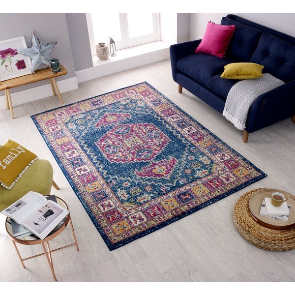 Niebieski dywan Flair Rugs Urban Traditional,100x150 cm-image-4