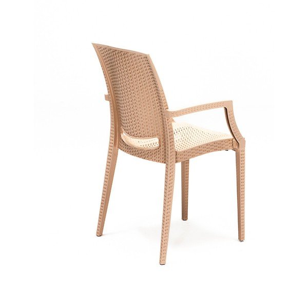 Beżowy zestaw mebli ogrodowych z imitacji rattanu dla 4 osób Rattan – Floriane Garden-image-4