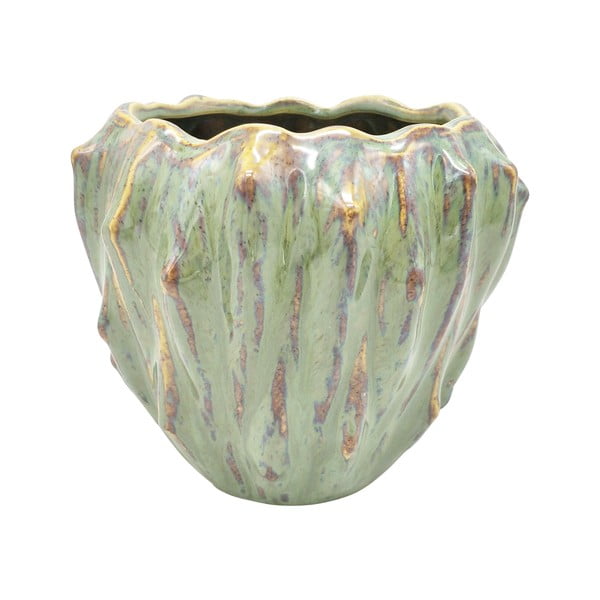 Zielona ceramiczna doniczka PT LIVING Flora, ø 16,5 cm