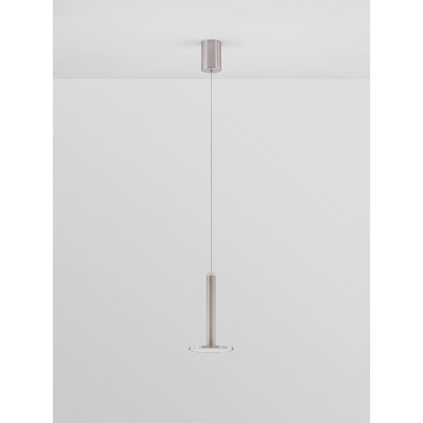 Metalowa lampa wisząca LED w kolorze matowego srebra ø 15 cm Palencia – Nova Luce-image-2
