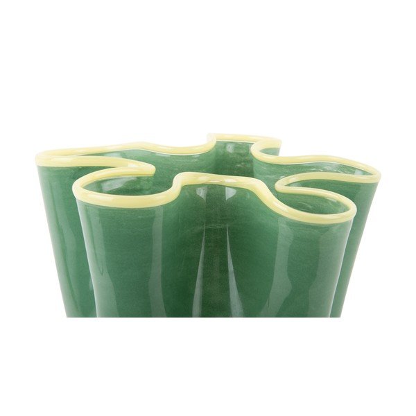 Zielony szklany ręcznie wykonany wazon (wysokość 31,5 cm) Ruffles – PT LIVING-image-3