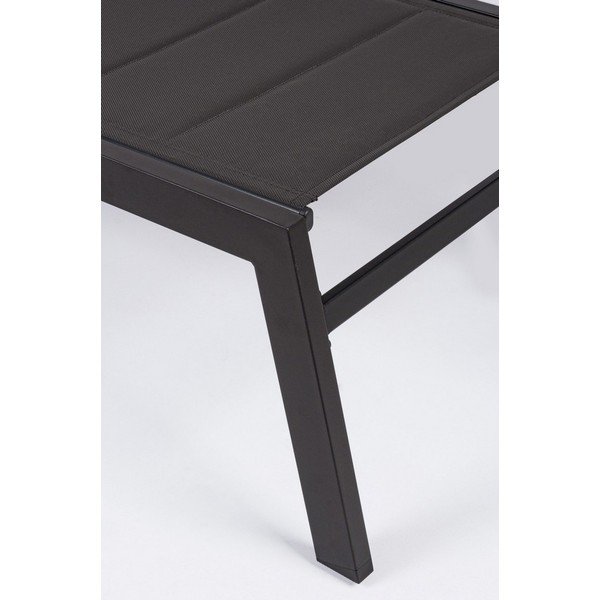 Antracytowy metalowy leżak ogrodowy Hilde   – Bizzotto-image-4