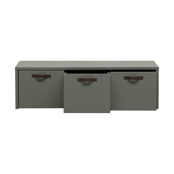 Zielono-szara szafka dziecięca z litego drewna sosnowego 120x36 cm Stage – vtwonen-image-3