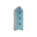 Biało-niebieska szafa dziecięca z litego drewna sosnowego 37x172 cm Casami Bruges – Vipack