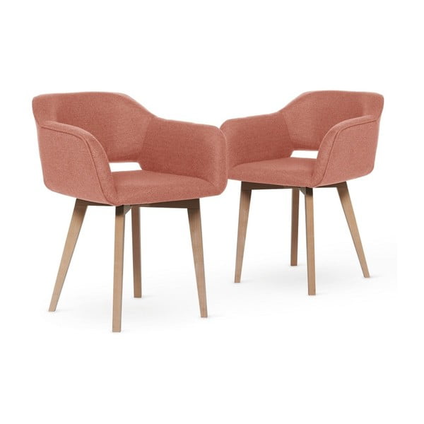 Zestaw 2 brzoskwiniowych krzeseł My Pop Design Oldenburg