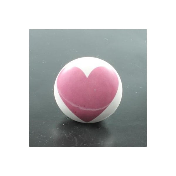 Gałka porcelanowa Pink Heart
