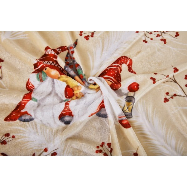 Jasnobrązowa pościel jednoosobowa z mikropluszu 140x200 cm Goblin – My House-image-1