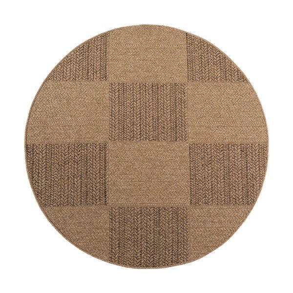Brązowy okrągły dywan odpowiedni na zewnątrz ø 160 cm Timber 1405 – Ayyildiz Carpets