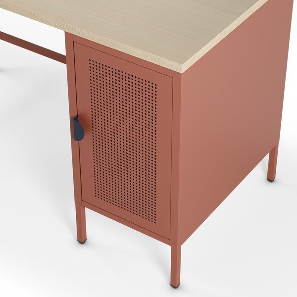 Biurko z blatem w dekorze dębu 60x120 cm Sayla – Marckeric-image-2