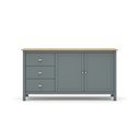 Szarozielona komoda z litego drewna sosnowego 150x80x40 cm Misti – Marckeric