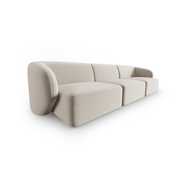 Beżowa aksamitna sofa 266 cm Paolo – Milo Casa-image-2