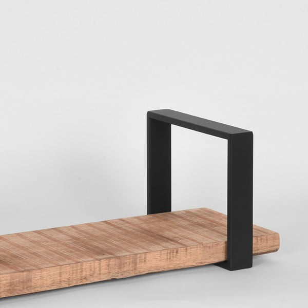 Czarna półka z litego drewna mango 60 cm Slam – LABEL51-image-2