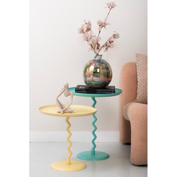 Metalowy okrągły stolik ø 44 cm Zig Zag – Leitmotiv-image-1