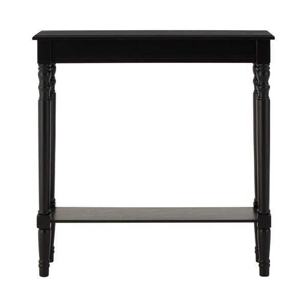 Czarna konsola z litego drewna sosnowego 30x80 cm Heritage – Premier Housewares-image-4