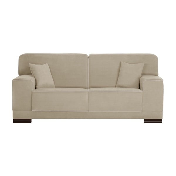Beżowa sofa 2-osobowa z kremowobiałymi detalami L'Officiel Interiors Cara