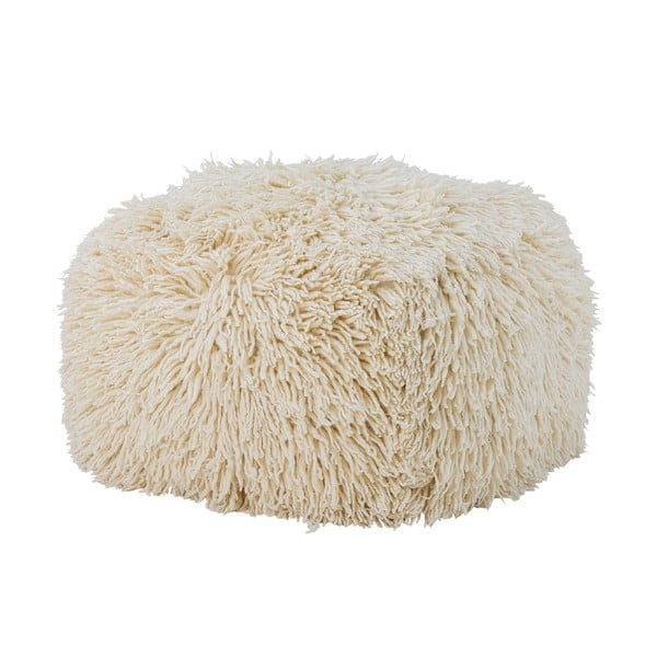 Kremowy wełniany puf Lomba – Bloomingville-image-2