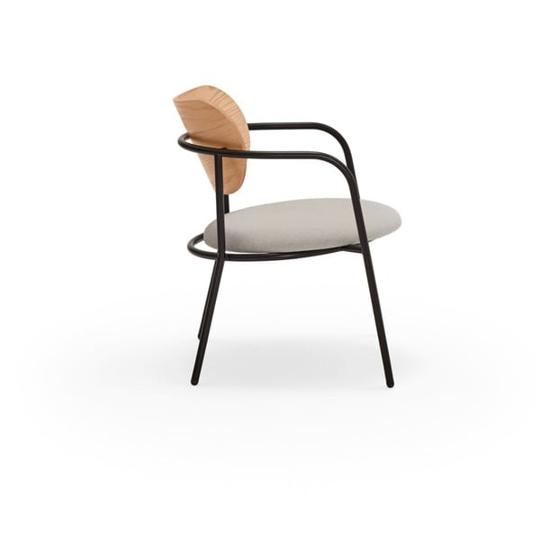 Szary fotel w dekorze dębu Eclipse – Teulat-image-4