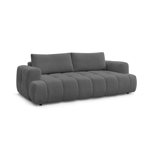 Ciemnoszara rozkładana/ze schowkiem sofa 251 cm Fuji – Bobochic Paris-image-3