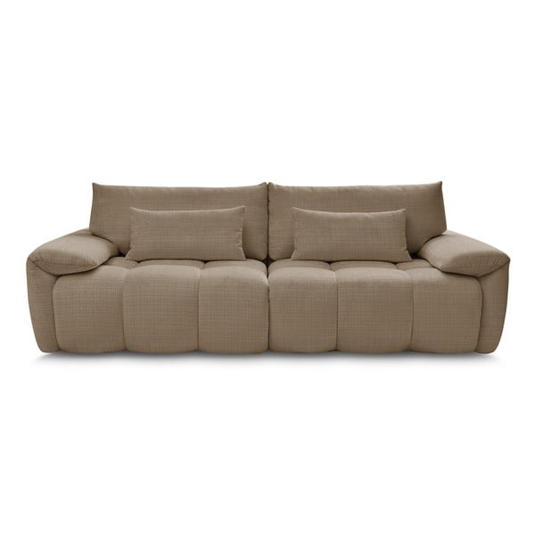 Brązowa sofa z tkaniny szenilowej 264 cm Ivane – Bobochic Paris-image-1