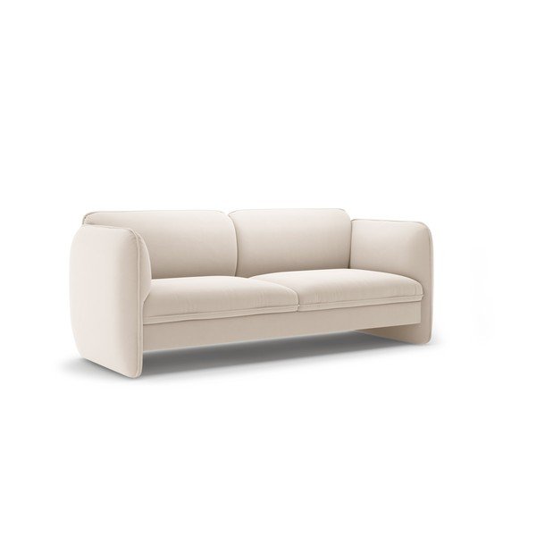 Kremowa aksamitna sofa 204 cm Georgia – Micadoni -image-2