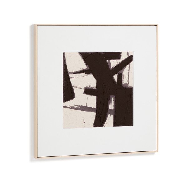 Ręcznie malowany obraz z ramą w zestawie/na płótnie 100x100 cm Arilan – Kave Home-image-3