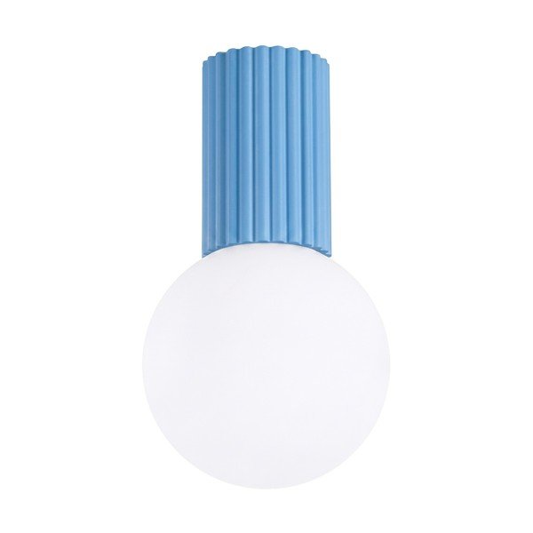 Jasnoniebieska lampa sufitowa z opalowego szkła ø 12 cm Orbital – Sollux