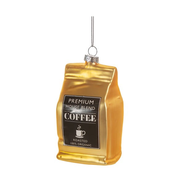 Szklana ozdoba świąteczna wykonana ręcznie 10 cm Coffee – Sass & Belle-image-1