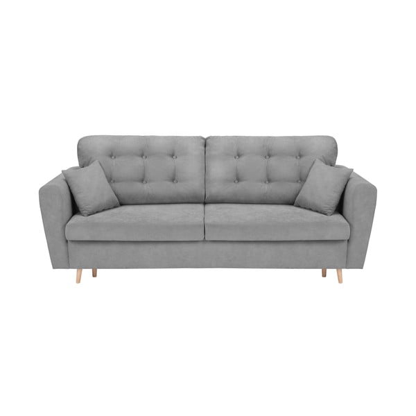 Szara 3-osobowa sofa rozkładana ze schowkiem Cosmopolitan Design Grenoble