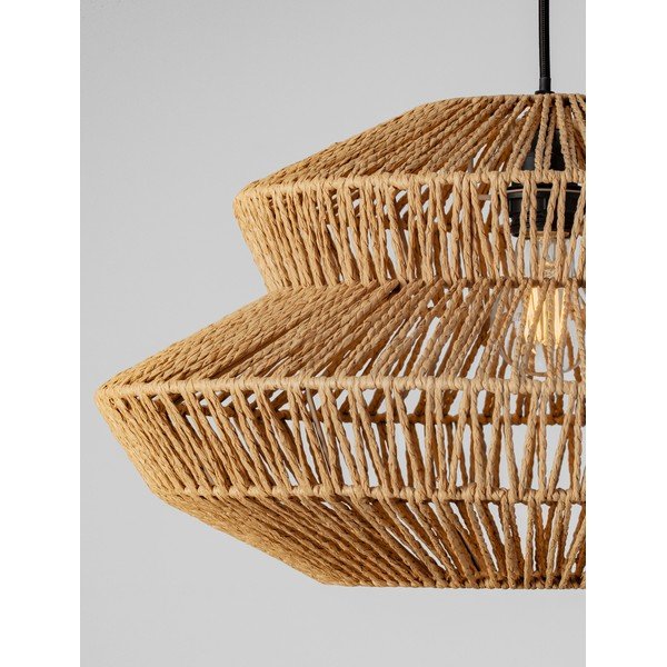 Lampa wisząca z liny w naturalnym kolorze ø 50 cm Nua – Nova Luce-image-1