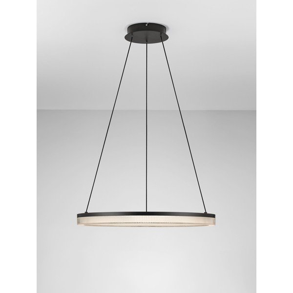 Aluminiowa lampa wisząca LED ze ściemniaczem w kolorze matowej czerni z kloszem ze szkła akrylowego ø 60 cm Lonela – Nova Luce-image-4