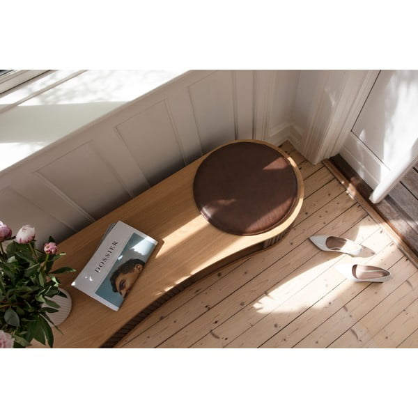 Brązowa szafka pod TV w dekorze dębu 140x40 cm Audacious – UMAGE-image-1