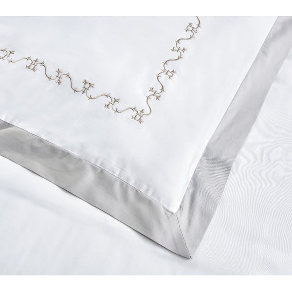 Biała pościel dwuosobowa z satyny bawełnianej z prześcieradłem/6-częściowa 240x220 cm Diana – Mila Home Luxury-image-3