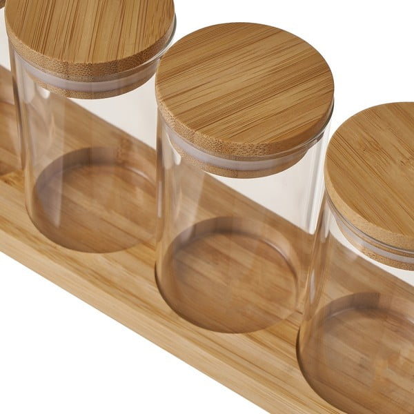 Zestaw pojemników na przyprawy ze stojakiem 4 szt. 220 ml – Casa Selección-image-2