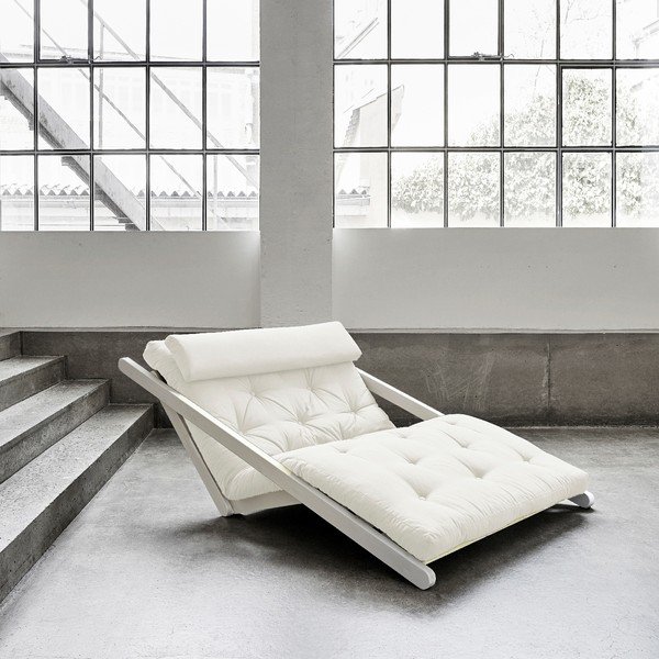 Sofa rozkładana z jasnobeżowym pokryciem Karup Design Figo White/Natural-image-3