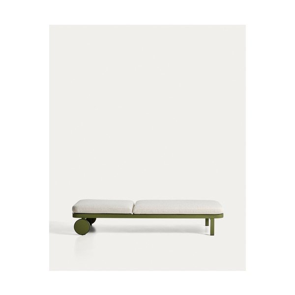 Zielony metalowy regulowany leżak ogrodowy Kionia – Kave Home-image-3