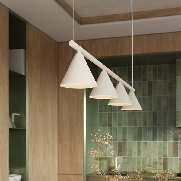 Beżowa stalowa lampa wisząca Zylo – Sollux-image-1
