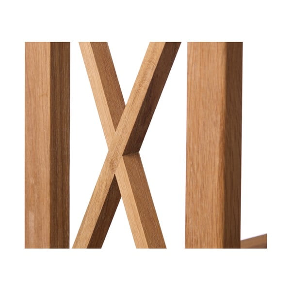 Regał z litego drewna dębowego w naturalnym kolorze 70x124 cm X-Shelf – Unique Furniture-image-4