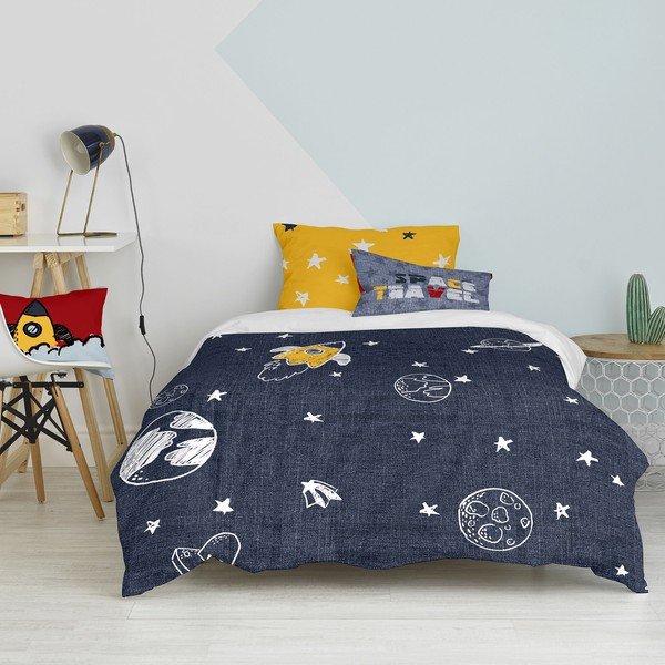 Bawełniana jednoosobowa pościel dziecięca 140x200 cm Starspace – Mr. Fox-image-3