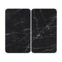 Płyty ochronne na kuchenkę zestaw 2 szt. ze szkła hartowanego 52x30 cm Black Marble – Wenko