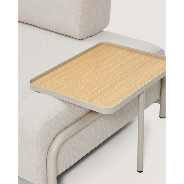 Beżowa sofa modułowa z tkaniny szenilowej 220 cm Compo – Kave Home-image-1