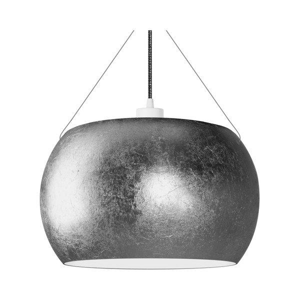 Srebrna lampa wisząca z czarnym kablem Sotto Luce MOMO-image-4