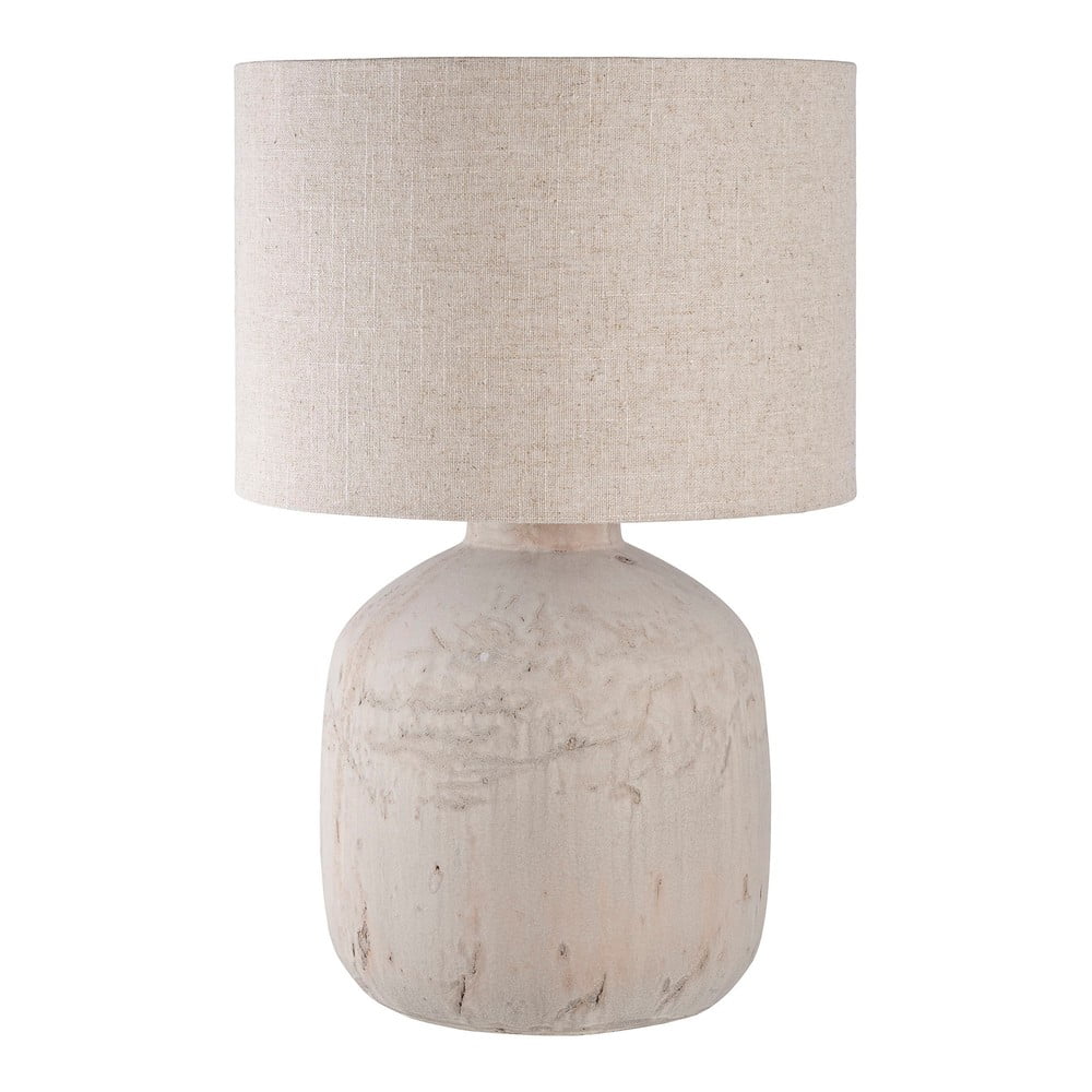 Kremowa lampa stołowa z tekstylnym kloszem (wysokość 46,5 cm) Bilby – House Nordic