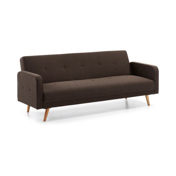 Ciemnobrązowa sofa rozkładana La Forma Regor-image-2