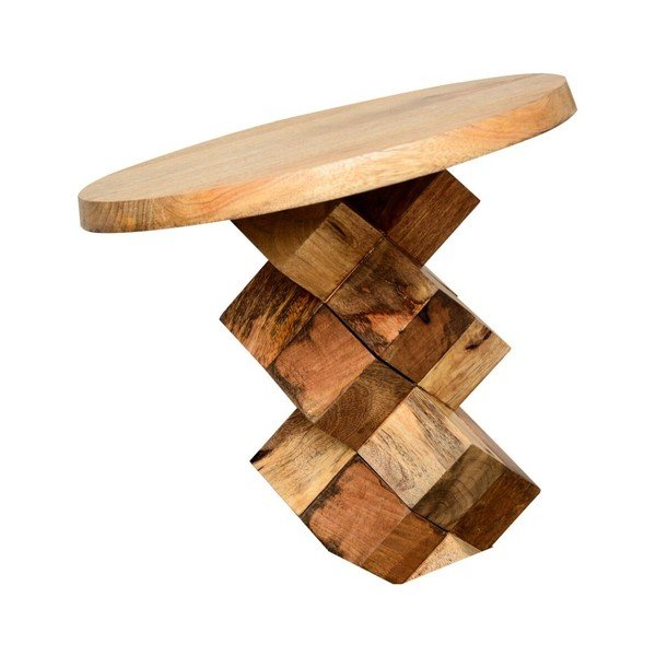 Stolik z drewna mangowca Støraa Ashland, Ø 40 cm-image-2