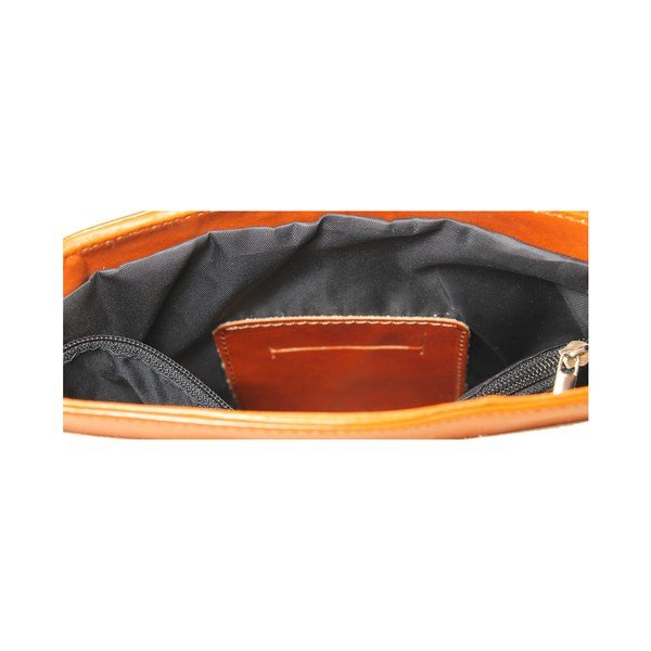 Karmelowa torba skórzana Chicca Borse Valeria-image-1