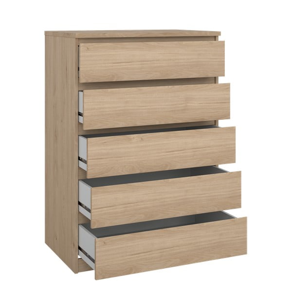 Komoda w dekorze dębu w naturalnym kolorze 77x111x50 cm Naia – Tvilum-image-3