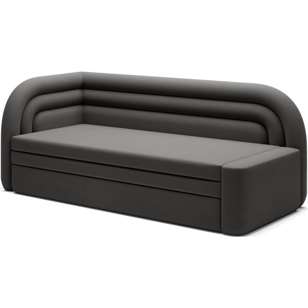 Szarobrązowa aksamitna rozkładana/ze schowkiem sofa lewostronna 223 cm Fabillo – ELTAP-image-2