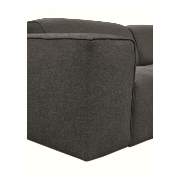 Grafitowa sofa 3-osobowaz pufem Cosmopolitan Design Phoenix-image-4
